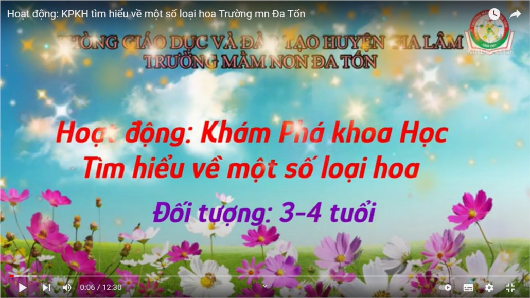 Hoạt động khám phá   Một số loại hoa - Giáo viên: Lê Thị Nhã